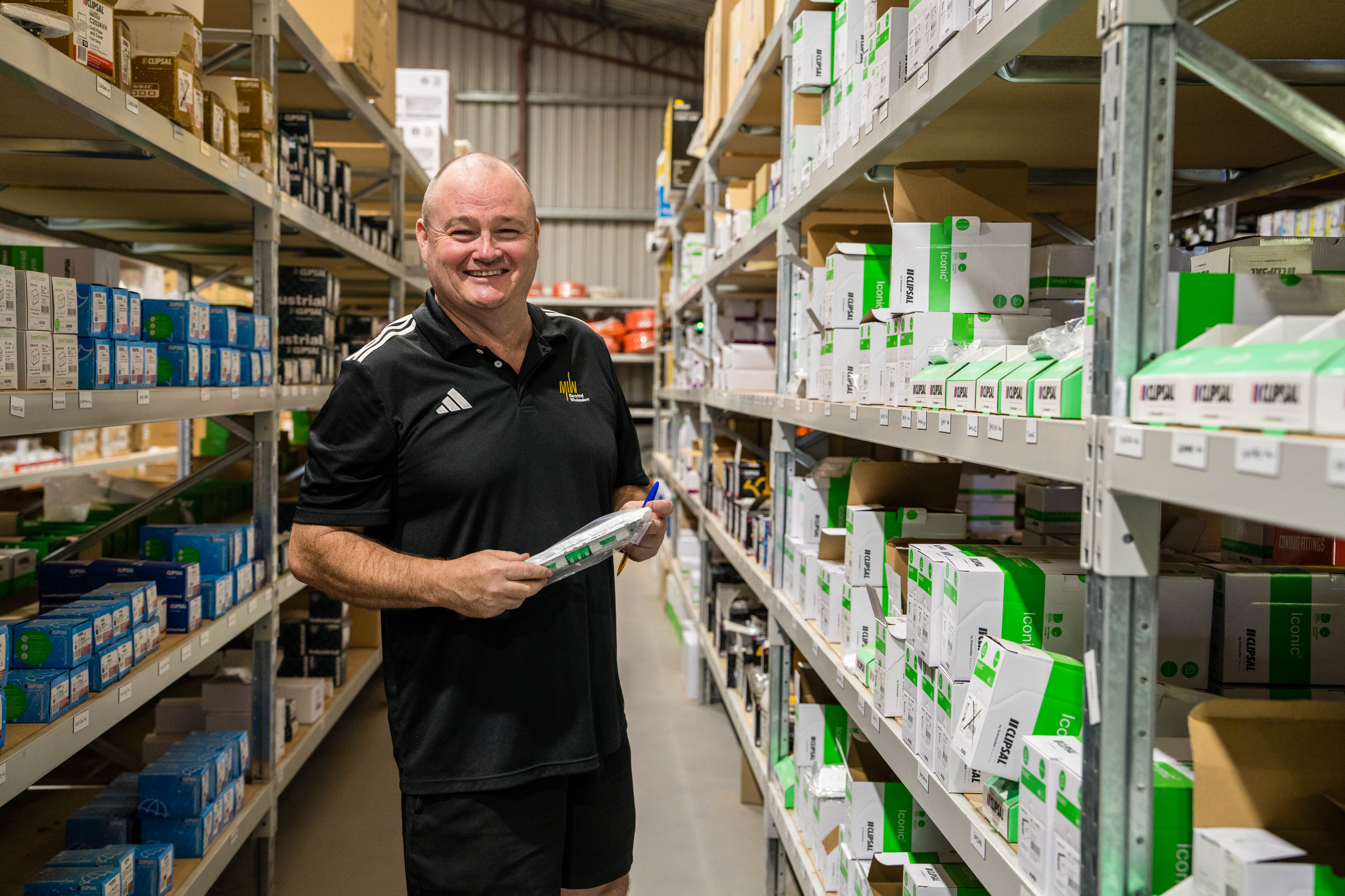 Warehouse with electrical supplies